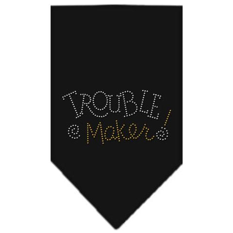 Trouble Maker Rhinestone Bandana Black Small