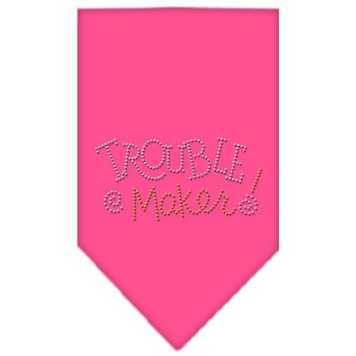 Trouble Maker Rhinestone Bandana Bright Pink Small