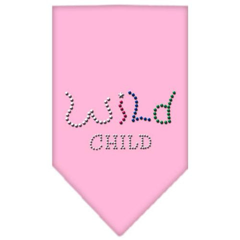 Wild Child Rhinestone Bandana Light Pink Large