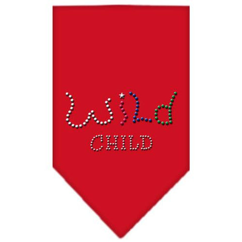 Wild Child Rhinestone Bandana Red Small