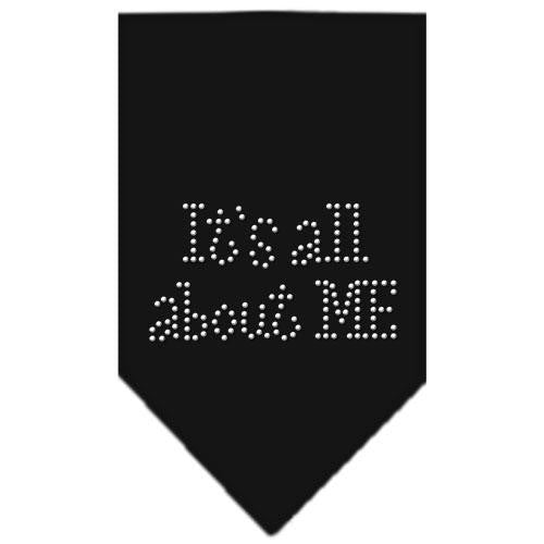 Its All About Me Rhinestone Bandana Black Large