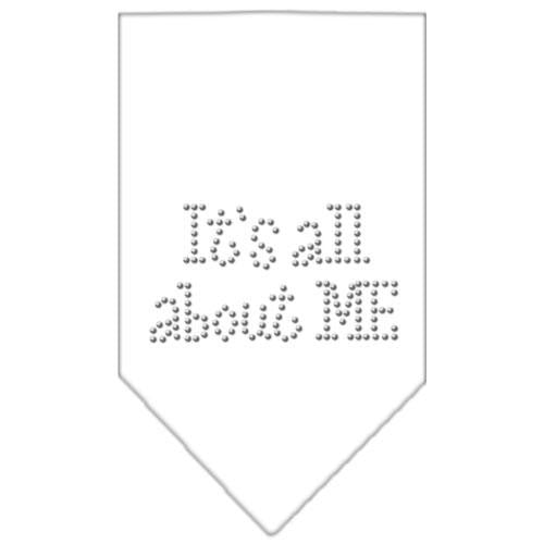 Its All About Me Rhinestone Bandana White Large