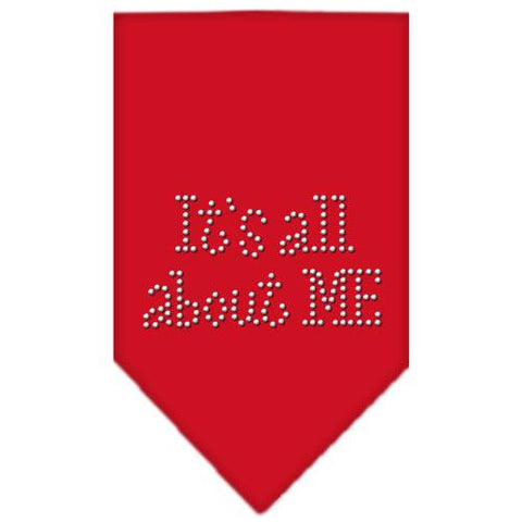 Its All About Me Rhinestone Bandana Red Small