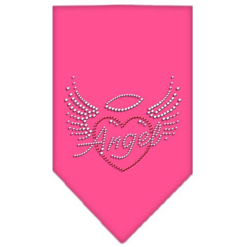 Angel Heart Rhinestone Bandana Bright Pink Large