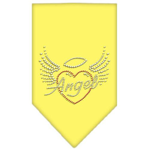 Angel Heart Rhinestone Bandana Yellow Large