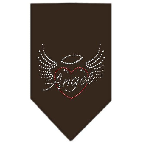 Angel Heart Rhinestone Bandana Brown Small