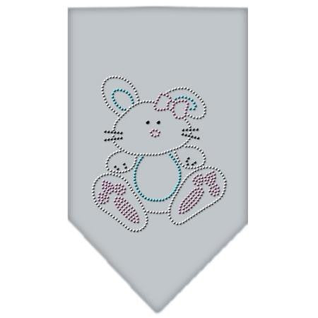 Bunny Rhinestone Bandana Grey Small