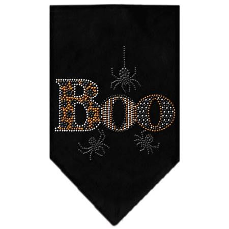 Boo Rhinestone Bandana Black Large