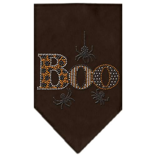 Boo Rhinestone Bandana Brown Small