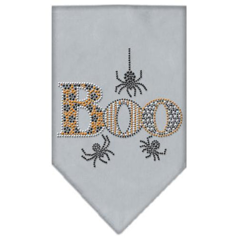 Boo Rhinestone Bandana Grey Small