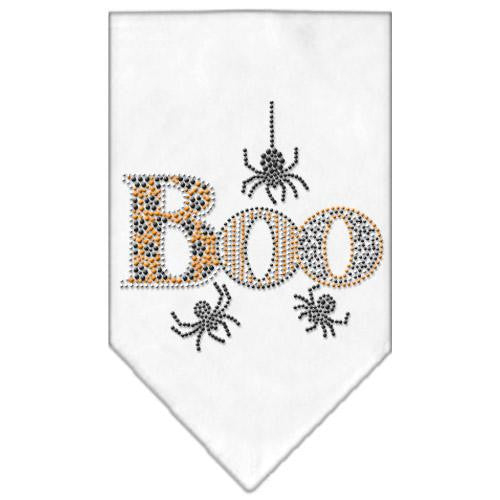 Boo Rhinestone Bandana White Small