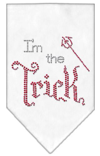 I'm the Trick Rhinestone Bandana White Large