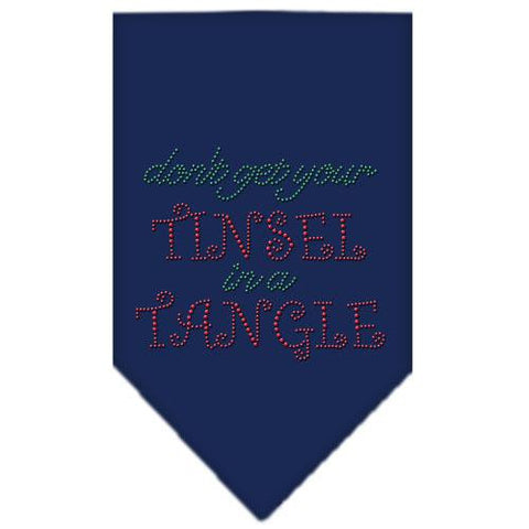 Tinsel in a Tangle Rhinestone Bandana Navy Blue large