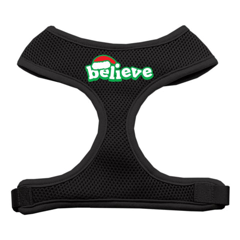 Believe Screen Print Soft Mesh Harnesses  Black Medium