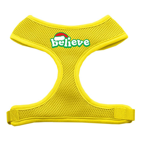 Believe Screen Print Soft Mesh Harnesses  Yellow Extra Large