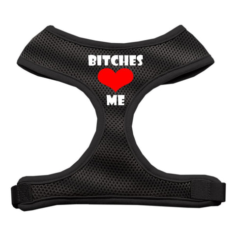 Bitches Love Me Soft Mesh Harnesses Black Small