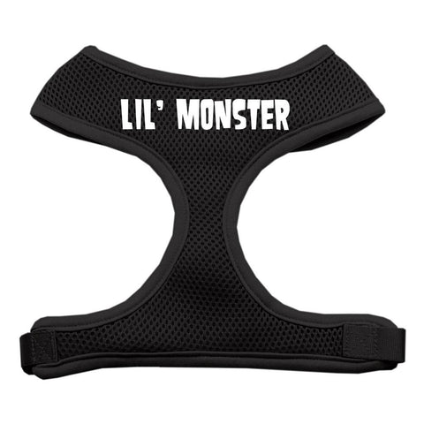 Lil' Monster Design Soft Mesh Harnesses Black Medium