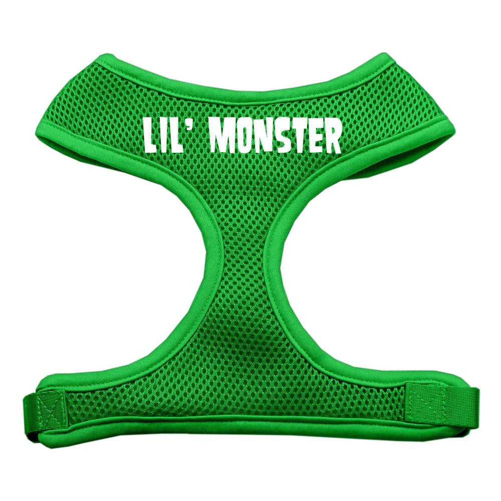 Lil' Monster Design Soft Mesh Harnesses Emerald Green Medium