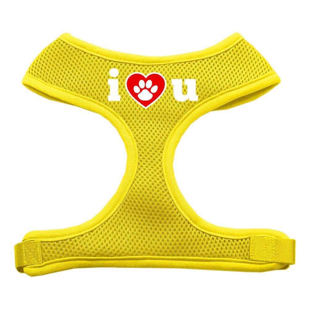 I Love U Soft Mesh Harnesses Yellow Large