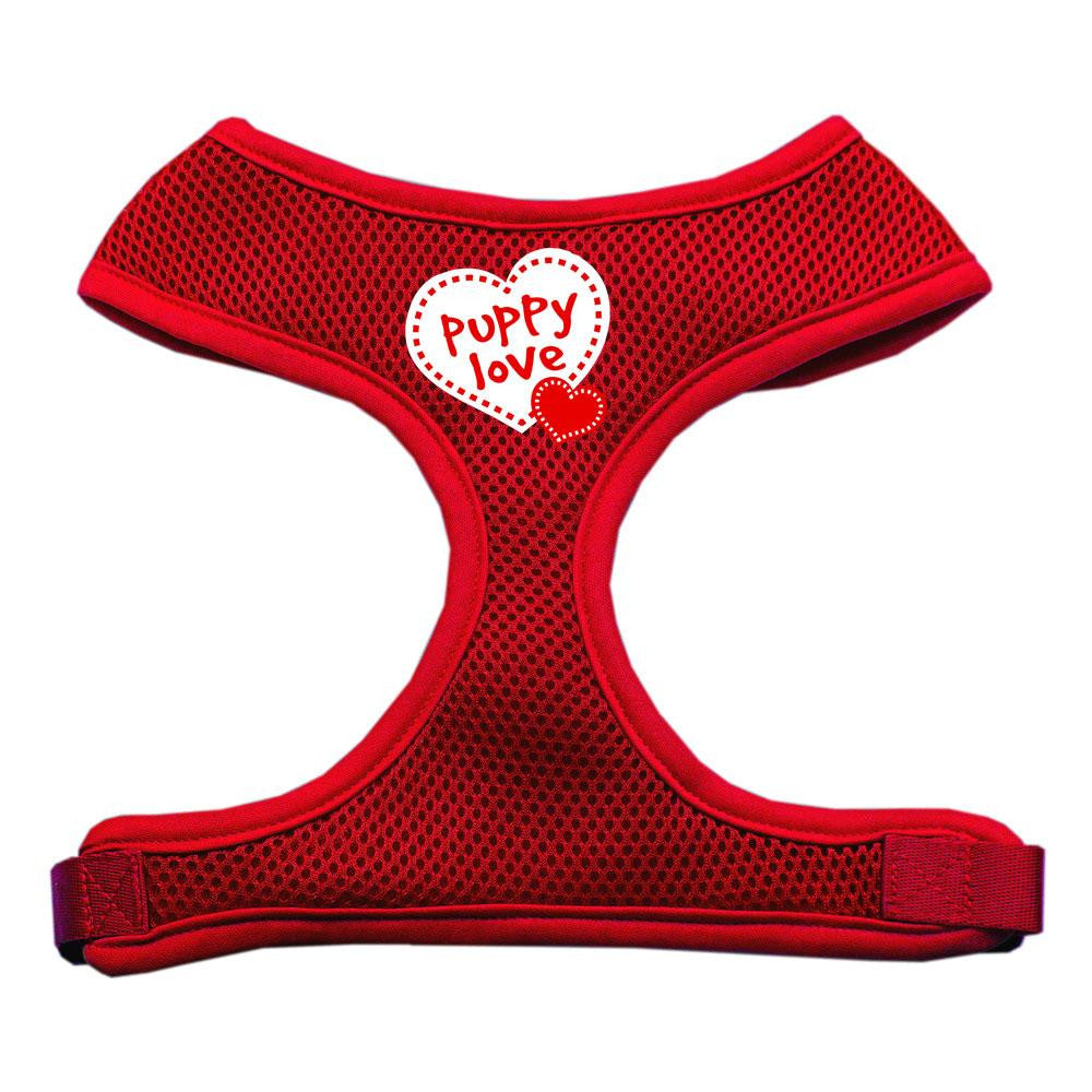 Puppy Love Soft Mesh Harnesses Red Large