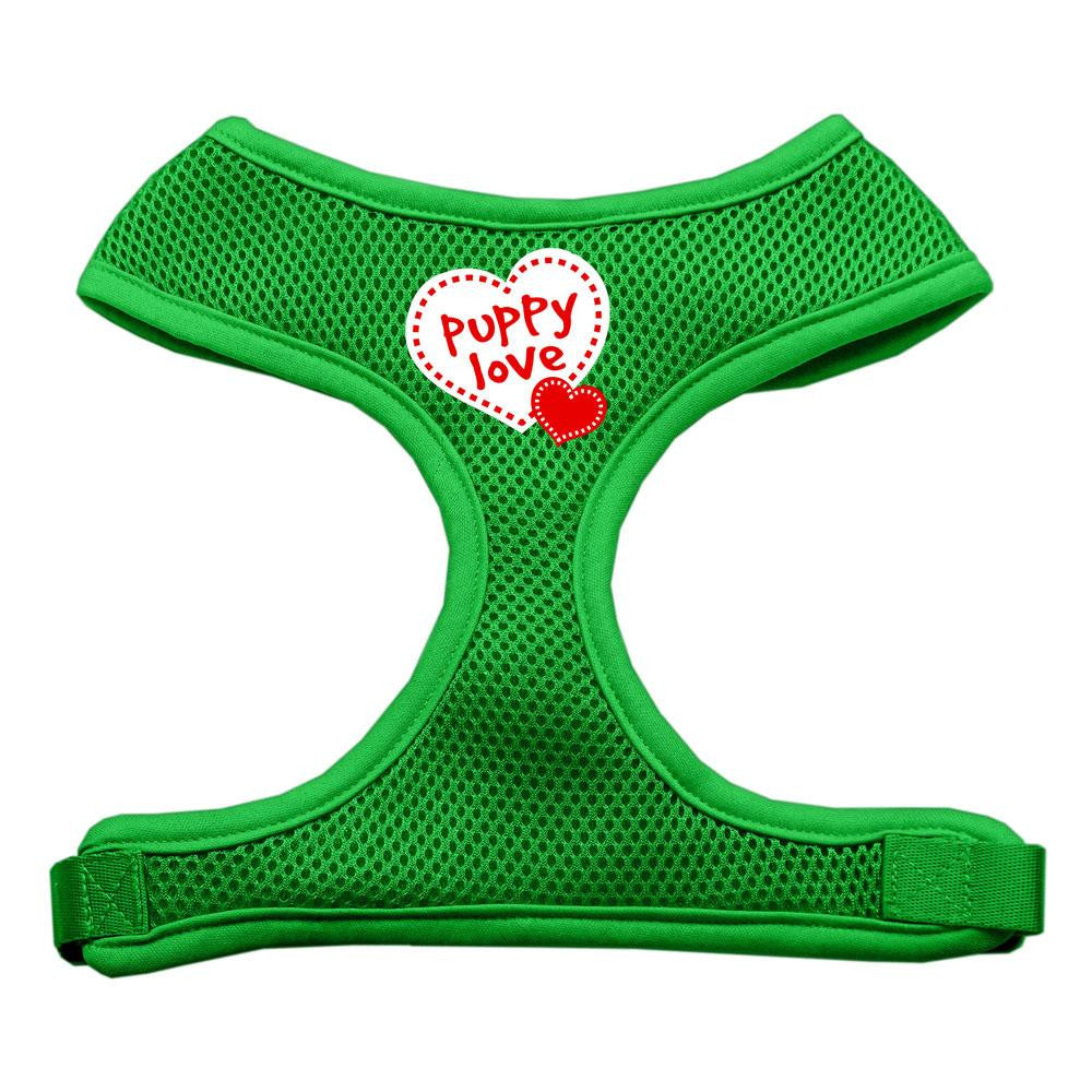 Puppy Love Soft Mesh Harnesses Emerald Green Medium