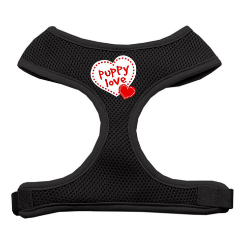 Puppy Love Soft Mesh Harnesses Black Extra Large