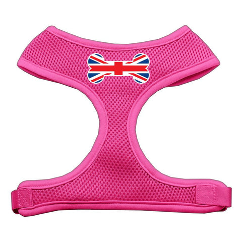 Bone Flag UK Screen Print Soft Mesh Harness Pink Medium