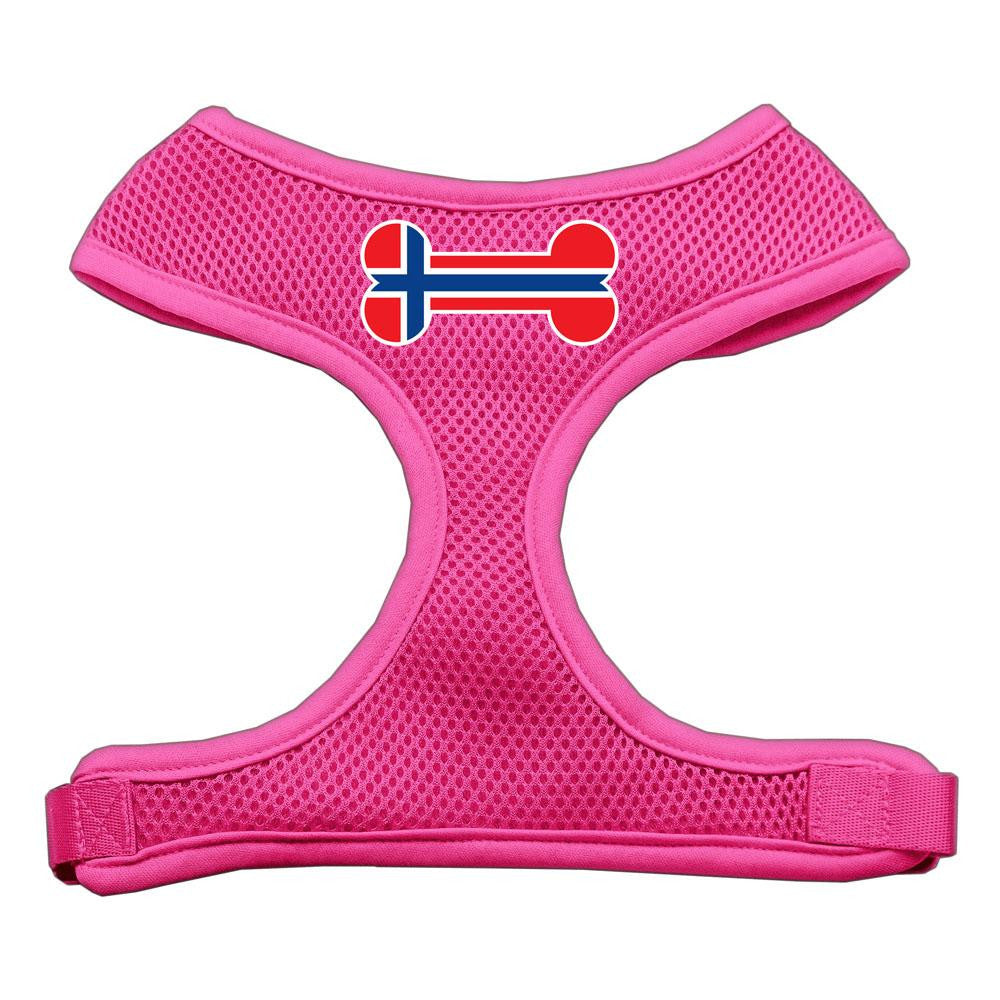 Bone Flag Norway Screen Print Soft Mesh Harness Pink Large