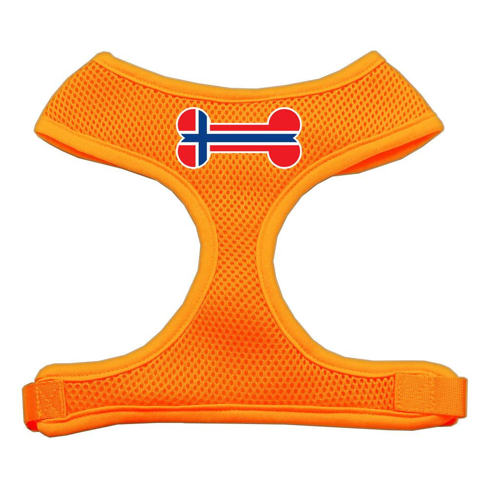 Bone Flag Norway Screen Print Soft Mesh Harness Orange Extra Large