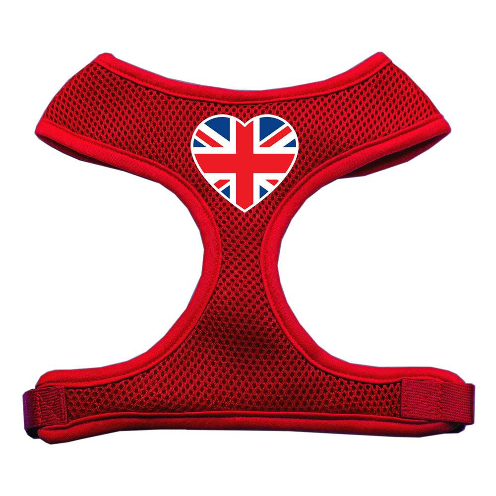 Heart Flag UK Screen Print Soft Mesh Harness Red Extra Large