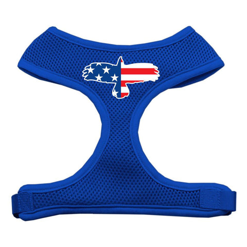 Eagle Flag  Screen Print Soft Mesh Harness Blue Large