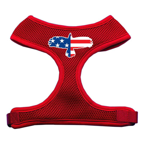 Eagle Flag  Screen Print Soft Mesh Harness Red Large