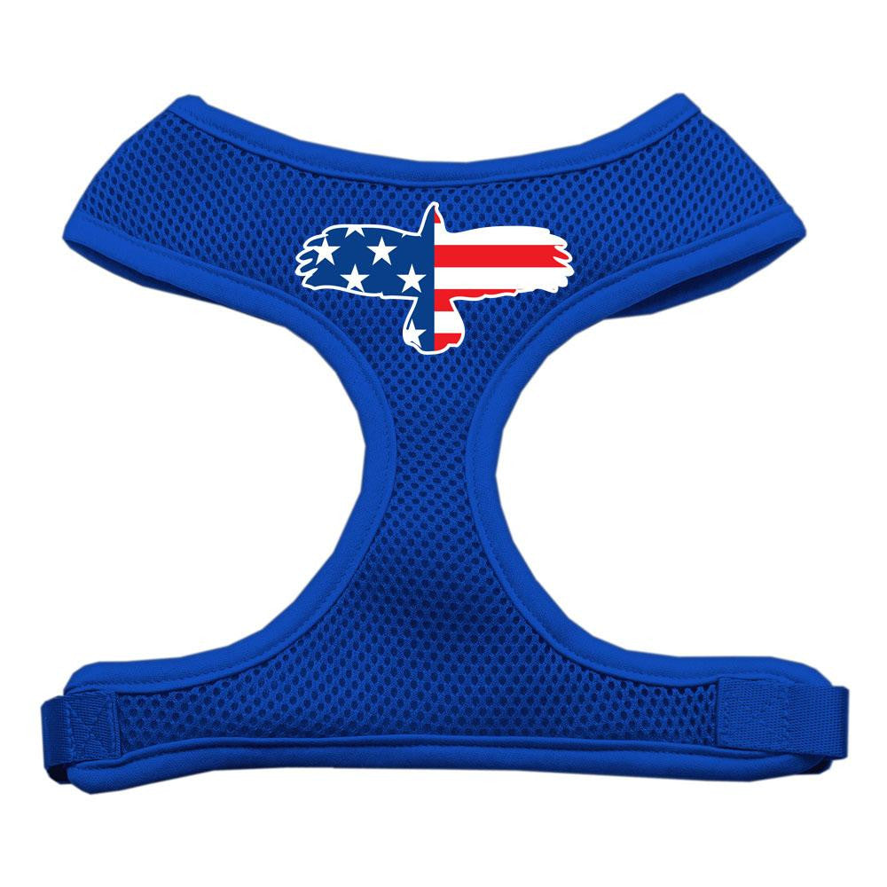 Eagle Flag  Screen Print Soft Mesh Harness Blue Medium