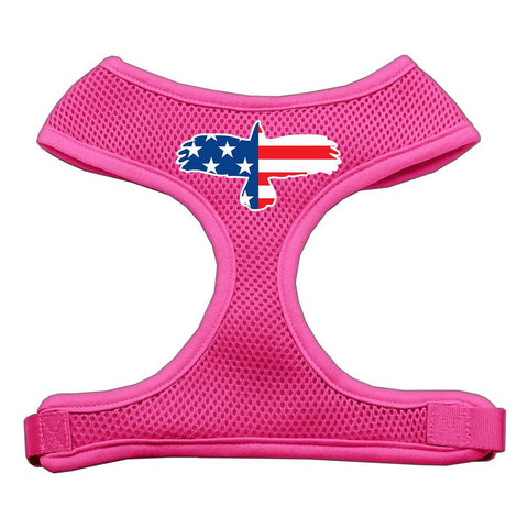 Eagle Flag  Screen Print Soft Mesh Harness Pink Medium