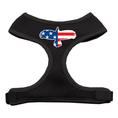 Eagle Flag  Screen Print Soft Mesh Harness Black Small