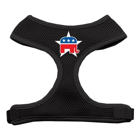 Republican Screen Print Soft Mesh Harness Black Large