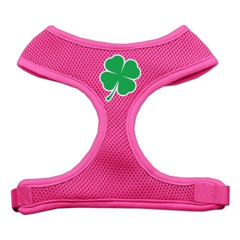 Shamrock Screen Print Soft Mesh Harness Pink Large