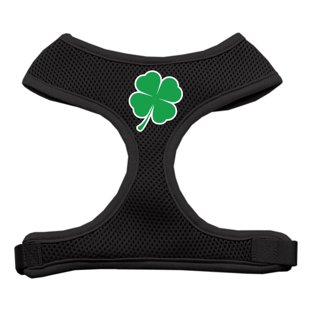 Shamrock Screen Print Soft Mesh Harness Black Small