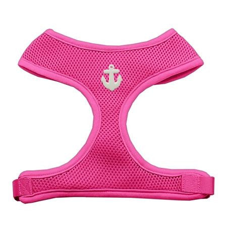 White Anchors Chipper Pink Harness Medium