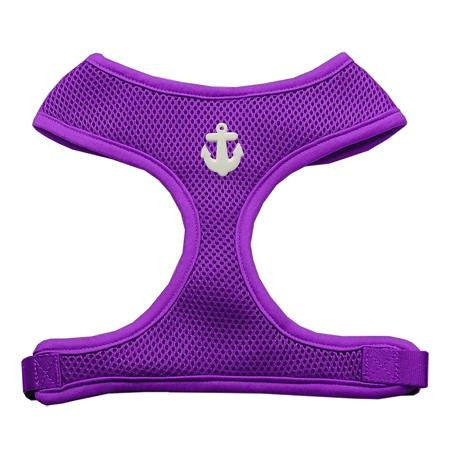 White Anchors Chipper Purple Harness Small