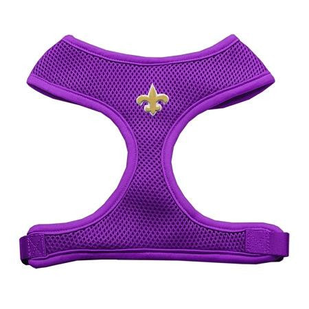 Gold Fleur de Lis Chipper Purple Harness Small