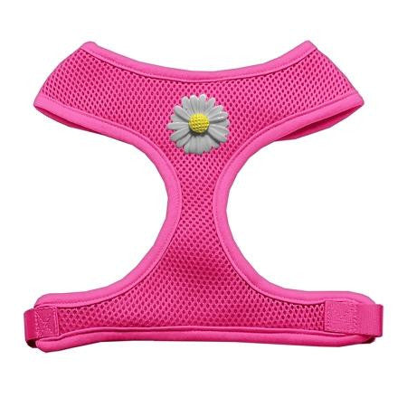 White Daisies Chipper Pink Harness Large