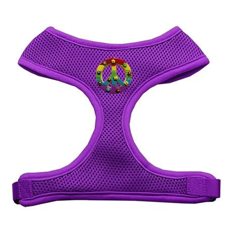 Rainbow Peace Sign Chipper Purple Harness Small