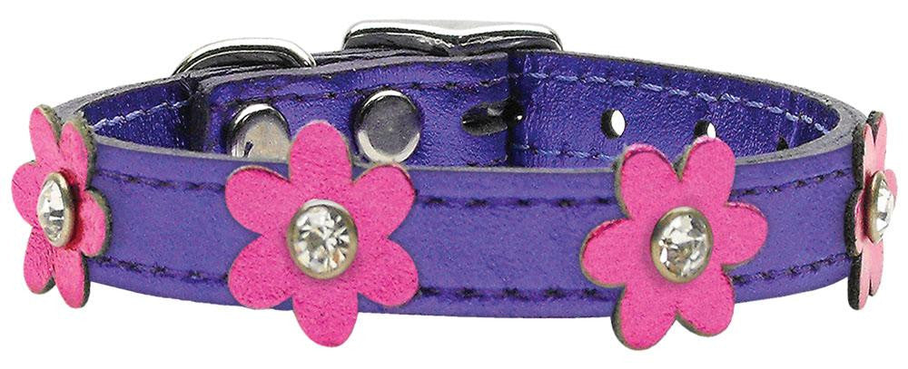 Flower Leather Metallic Purple w- Metallic Pink 10