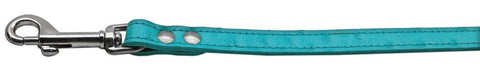 Faux Ostrich Leash Turquoise 1-2'' Wide