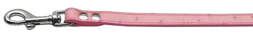 Faux Ostrich Leash Pink 3-4'' Wide