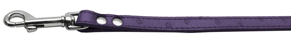 Faux Ostrich Leash Purple 3-4'' Wide