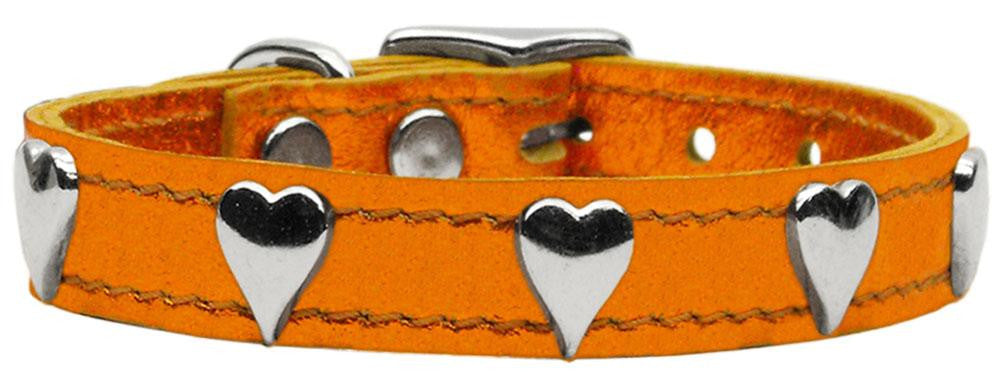 Metallic Heart Leather Metallic Orange 10