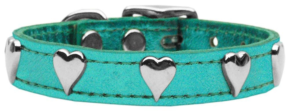 Metallic Heart Leather Turquoise Metallic 12