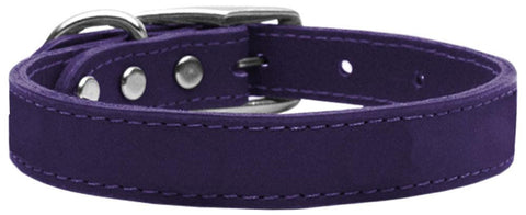 Plain Leather Collars Purple 10